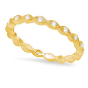 BEVERLY K 18K Yellow Gold Diamond Eternity Marquise Band